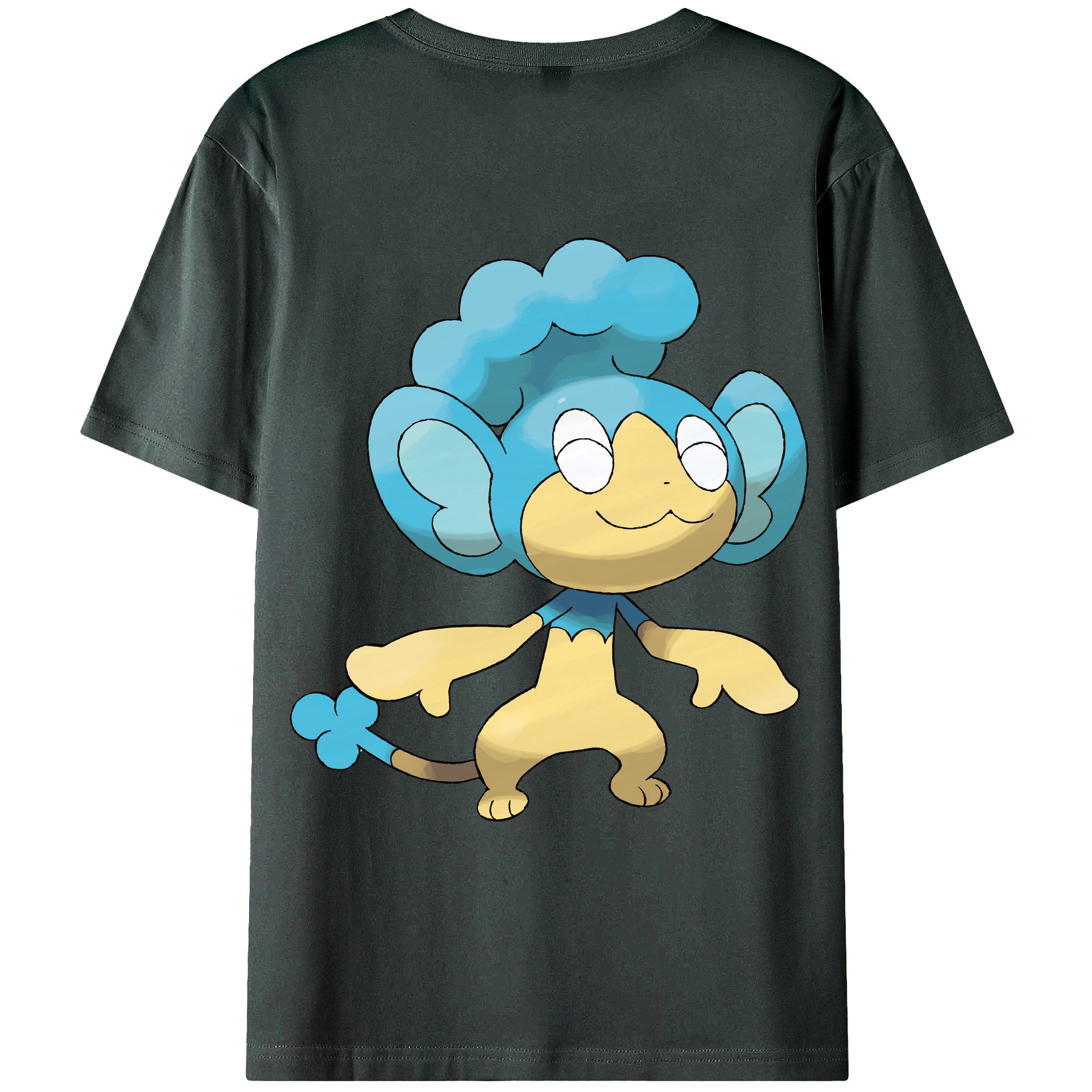 （画像用） ポケットモンスター Pokémon 綿100％ メンズ半袖Tシャツ（バックプリント） 通気性